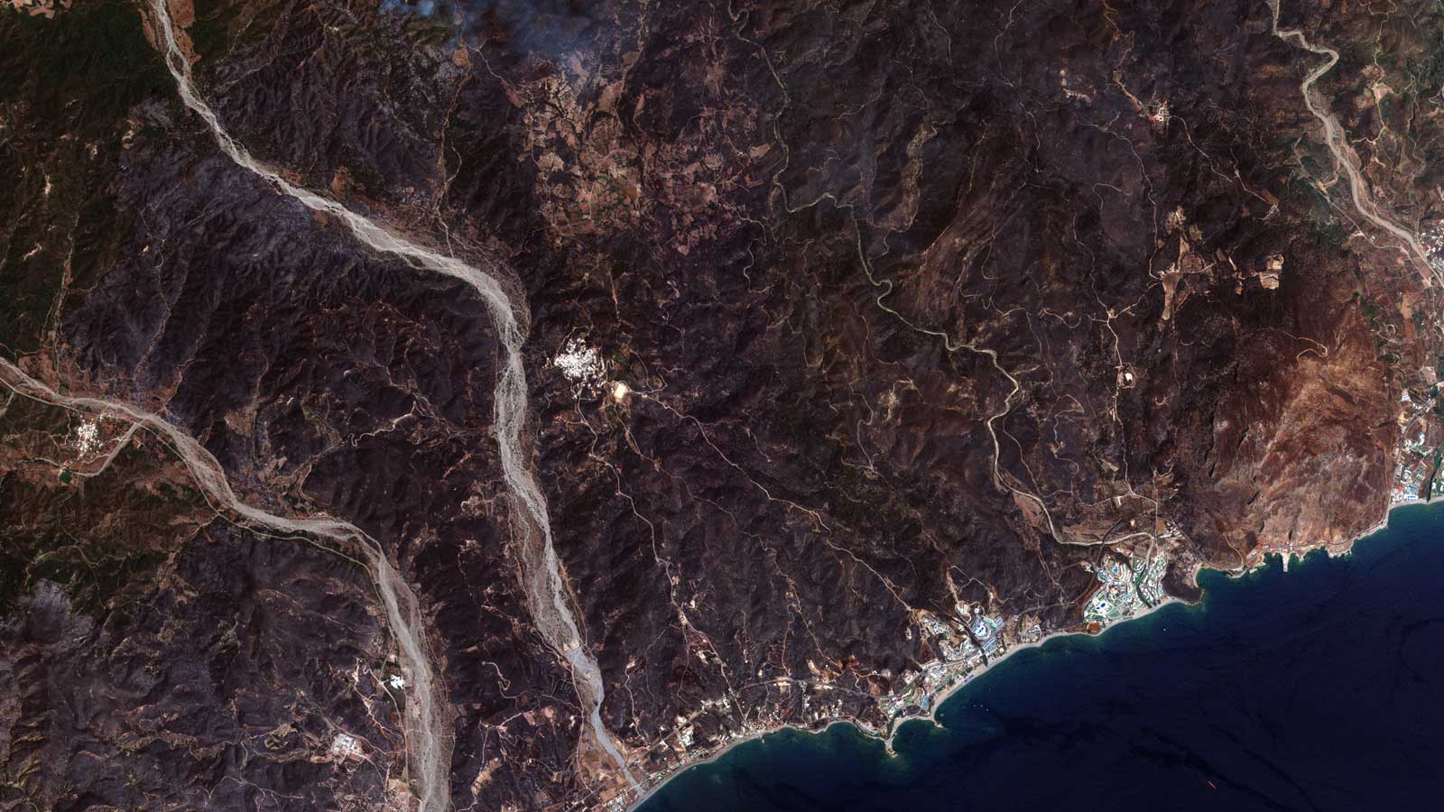 Greece Fires 2023 up to date satellite imagery
